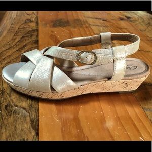 Clarks Gold Metallic Dress Sandals